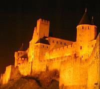 Carcassonne at night