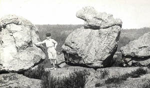The roches Tremblantes - detail from an old postcard