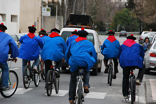 Limoux Fecos, Pont Vieux, 21st March 2010 Carnival, Nuit de la Blanquette