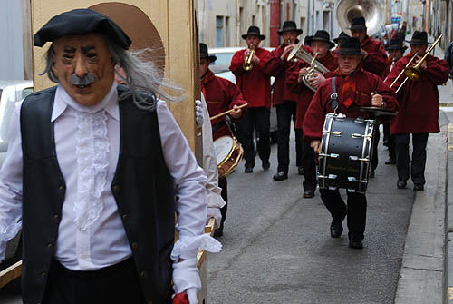 Limoux Fecos, Pont Vieux, 21st March 2010 Carnival, Nuit de la Blanquette