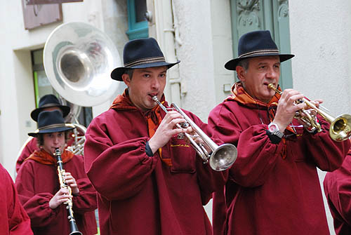 Limoux Fecos, Pont Vieux, 21st March 2010 Carnival, Nuit de la Blanquette