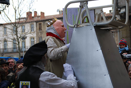 Limoux Fecos, Pont Vieux, 21st March 2010 Carnival, Nuit de la Blanquette