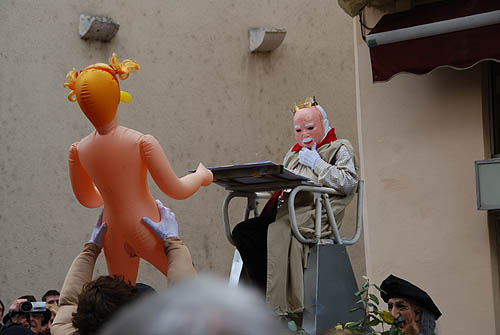 Limoux Fecos, Pont Vieux, 21st March 2010 Carnival, Nuit de la Blanquette