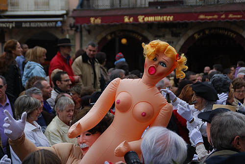 Limoux Fecos, Pont Vieux, 21st March 2010 Carnival, Nuit de la Blanquette