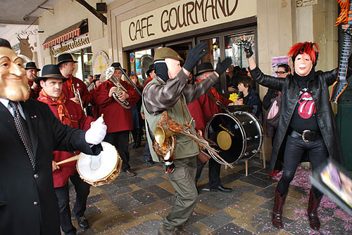 Limoux Fecos, Pont Vieux, 21st March 2010 Carnival, Nuit de la Blanquette