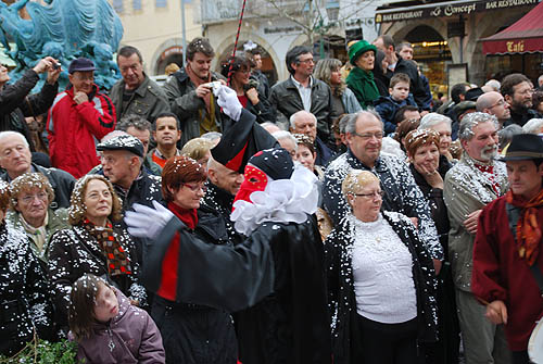 Limoux Fecos, Pont Vieux, 21st March 2010 Carnival, Nuit de la Blanquette