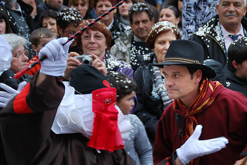 Limoux Fecos, Pont Vieux, 21st March 2010 Carnival, Nuit de la Blanquette