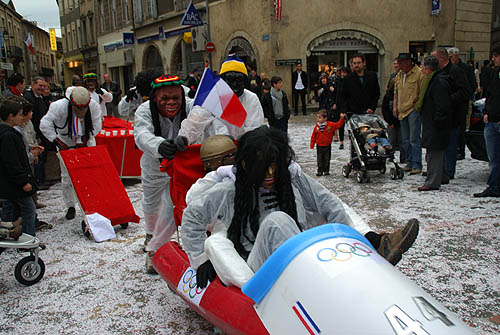 Limoux Fecos, Pont Vieux, 21st March 2010 Carnival, Nuit de la Blanquette