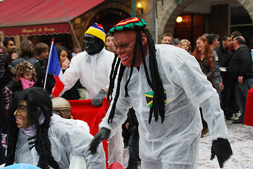 Limoux Fecos, Pont Vieux, 21st March 2010 Carnival, Nuit de la Blanquette