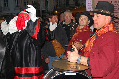 Limoux Fecos, Pont Vieux, 21st March 2010 Carnival, Nuit de la Blanquette