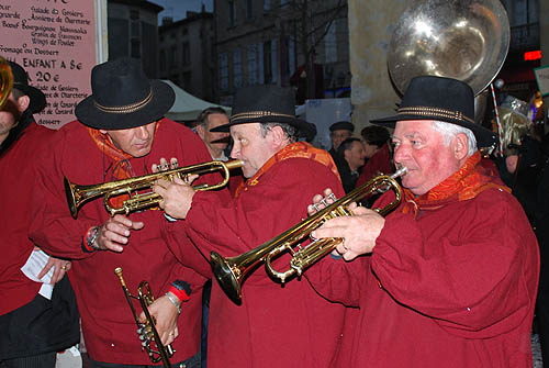 Limoux Fecos, Pont Vieux, 21st March 2010 Carnival, Nuit de la Blanquette