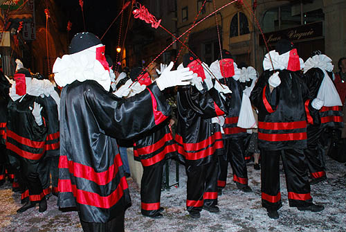 Limoux Fecos, Pont Vieux, 21st March 2010 Carnival, Nuit de la Blanquette