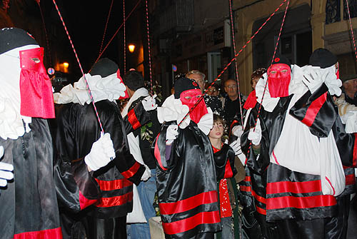 Limoux Fecos, Pont Vieux, 21st March 2010 Carnival, Nuit de la Blanquette