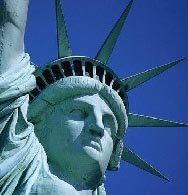 Detail of the Statue of Liberty's crown