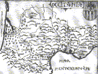 Old map of Occitania.