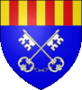 Coat of arms of Céret - note the arms of Aragon in chief