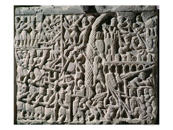 Relief Depicting the Siege of Carcassonne by Simon de Montfort in 1209