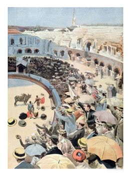 Bullfight in at Nimes, Illustration from "Le Petit Journal", 1894