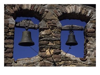 Close View of Two Bells in a Tower Near La Seu D'Urgell, Pyrenees Mountains, Spain, Europe