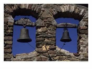 Close View of Two Bells in a Tower Near La Seu D'Urgell, Pyrenees Mountains, Spain, Europe