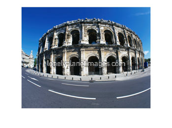 Exterior of Roman Amphitheatre, Arenes, Nimes, France