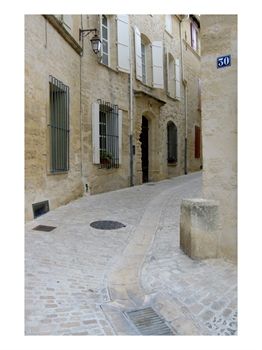Cobblestone Street, Uzes, Languedoc-Roussilon, France
